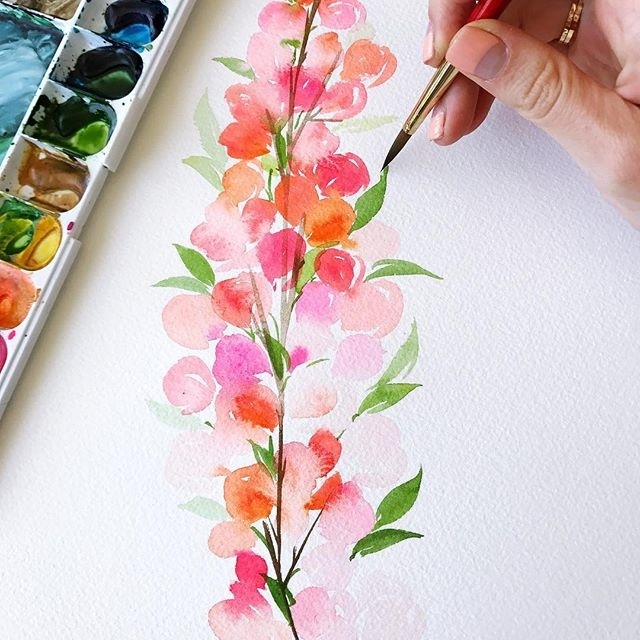 cherry blossom, watercolor, cherry, and blossom image inspiration on ...