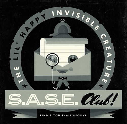 Invisible Creature Speaks #badge #seal #illustration #envelope #logo