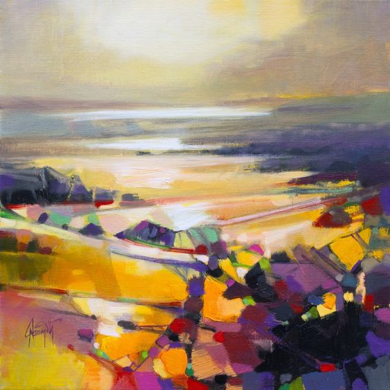 Connections abstract landscape painting / By Scott Naismith