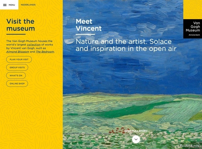 Layout from Van Gogh Museum › PatternTap #gogh #digital #painting #layout #web