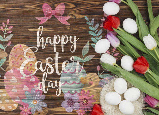 Happy easter day Free Psd. See more inspiration related to Flower, Mockup, Floral, Template, Typography, Spring, Celebration, Happy, Font, Bow, Holiday, Mock up, Easter, Plant, Drawing, Religion, Egg, Painting, Calligraphy, Lettering, Traditional, Blossom, Tulip, View, Up, Day, Top, Top view, Cultural, Tradition, Mock, Seasonal and Paschal on Freepik.