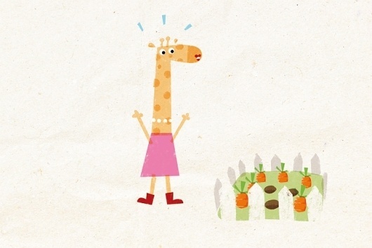 Charlotte Ancenay #illustration #girafe #potager
