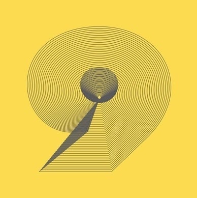 Number 9 | Flickr - Photo Sharing! #nine #yellow #design #graphic #letter #identity #logo