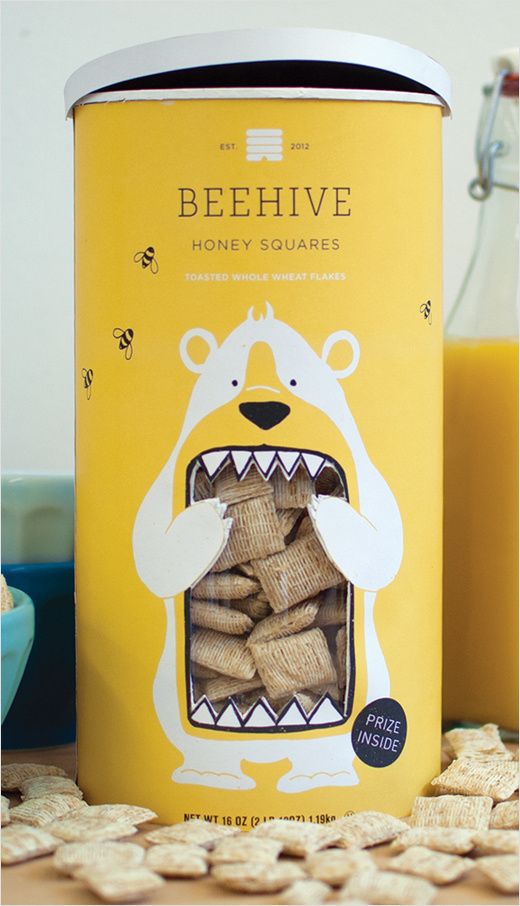 Packaging example #646: Concept Branding and Packaging: 'Beehive Honey Squares' #packaging #design #graphic