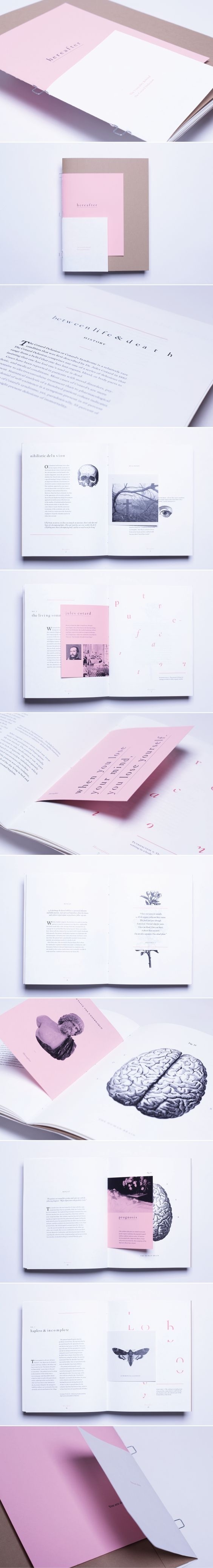 Hereafter: The Unreality Behind the Cotard Delusion - Typographic Book #type #typography #book #spread #editorial