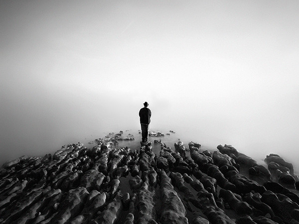 Nathan Wirth - Self & | Doctor Ojiplático #white #water #black #landscape #calm #rocks #photography #strange #and #surreal