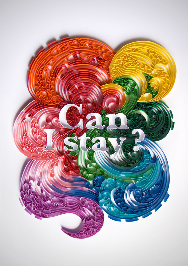 Beautiful cut paper illustration by Lavanya Naidoo #font #cut #illustration #colorful #paper #typography