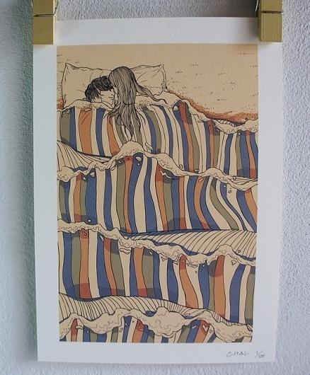 Etsy Transaction - Ocean of Love Poster #hugs #ocean #love #kiss