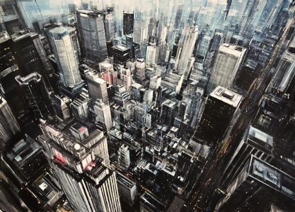 CJWHO ™ (Paintings by Valerio D'Ospina) #design #illustration #architecture #painting #art #skyline