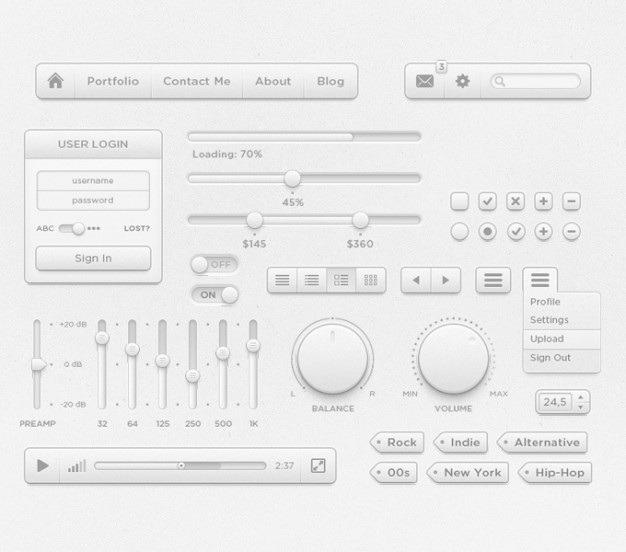 Poky psd ui kit ui set Free Psd. See more inspiration related to Ui, Psd, Ui kit, Set, Horizontal, Kit and Ui set on Freepik.