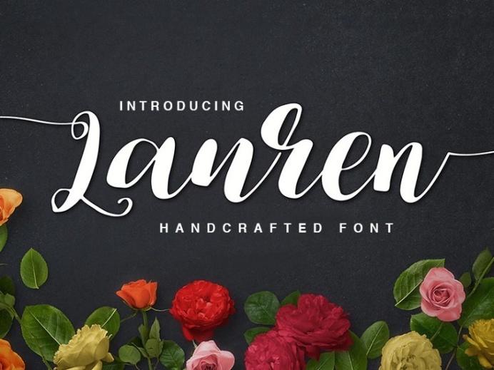Lauren Free Hand-made Calligraphy Font
