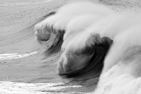 Escondida Shorebreak, Salina Cruz, Mainland Mexico #white #b&w #& #black #wave