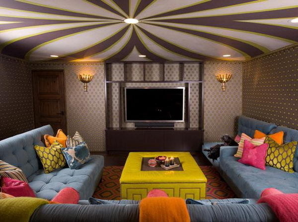 20+ Cool Basement Ceiling Ideas #basement #interior #architecture #ceiling