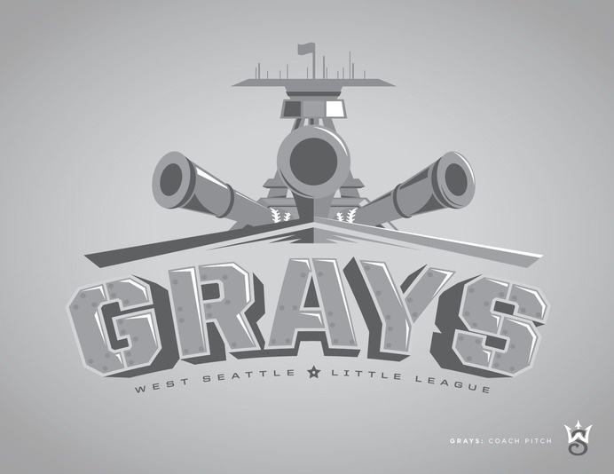 West Seattle Little League - danlustig.com #grays #vector #seattle #sports #baseball #logo #typography