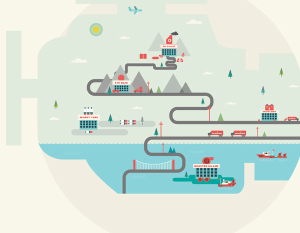 The Engine Room on the Behance Network #illustration #texture #engine