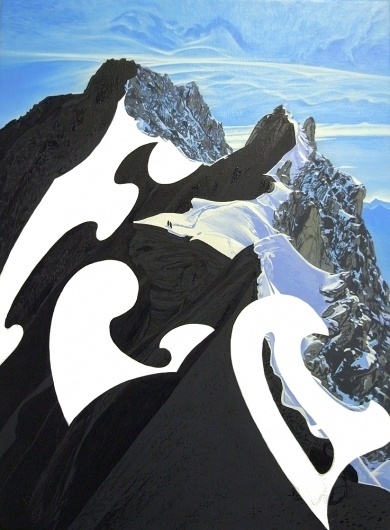 Alexander Heaton #nature #geometry #paintings #mountains