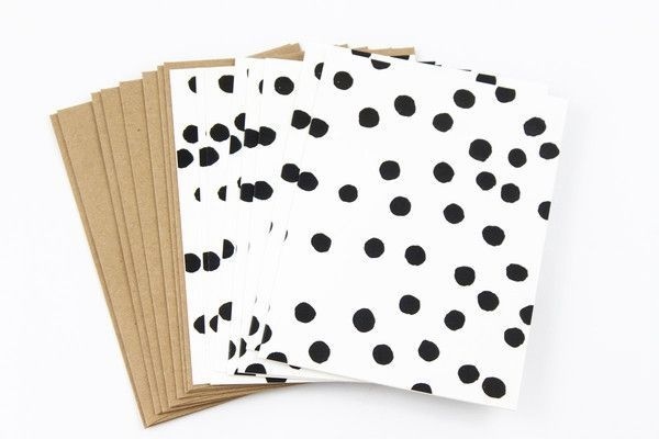 Black and White Dots Card Set #card #set