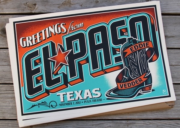 elpaso #illustration #gig #vintage #postcard