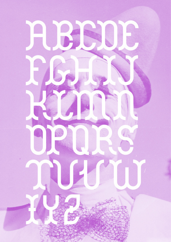 Graciosa typeface #pink #clown #design #typography