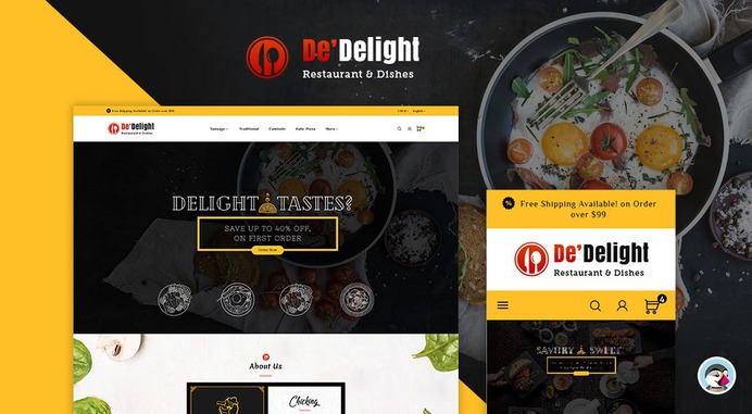 #Delight - #Restaurant #Food & #Dishes - #Prestashop #Responsive #Theme | #TemplateTrip #eCommerce #Website #Design #Template