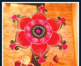 Flower rangoli design