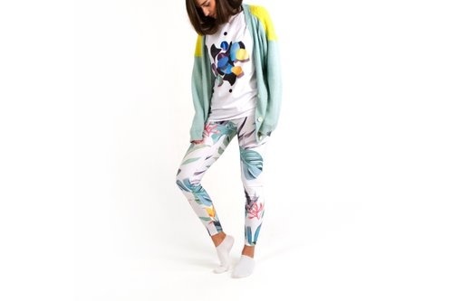 Image of White Tropical by KFKS #wear #sport #yoga #active #skate #tropical #palms