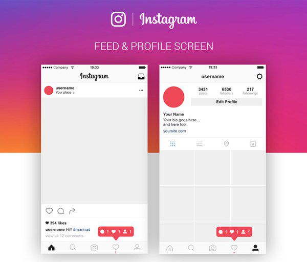 Instagram Feed & Profile Mockup - Free Download