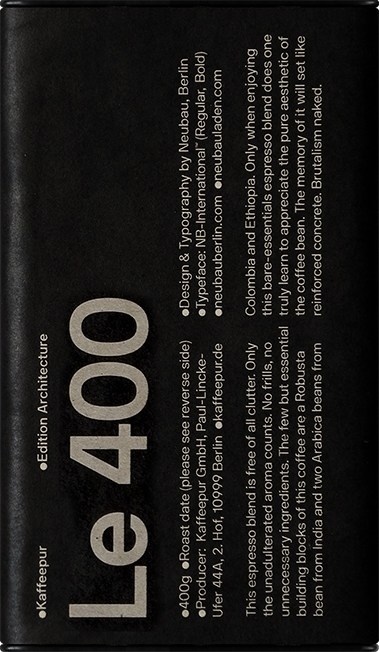 Neubau Kaffeepur Packaging