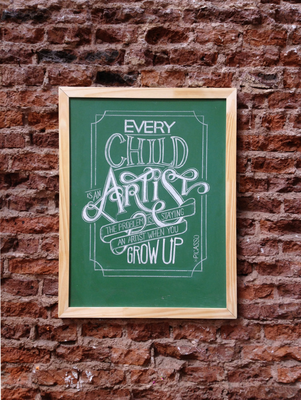 Chalkboard Lettering Stationery Set #chalk #typography