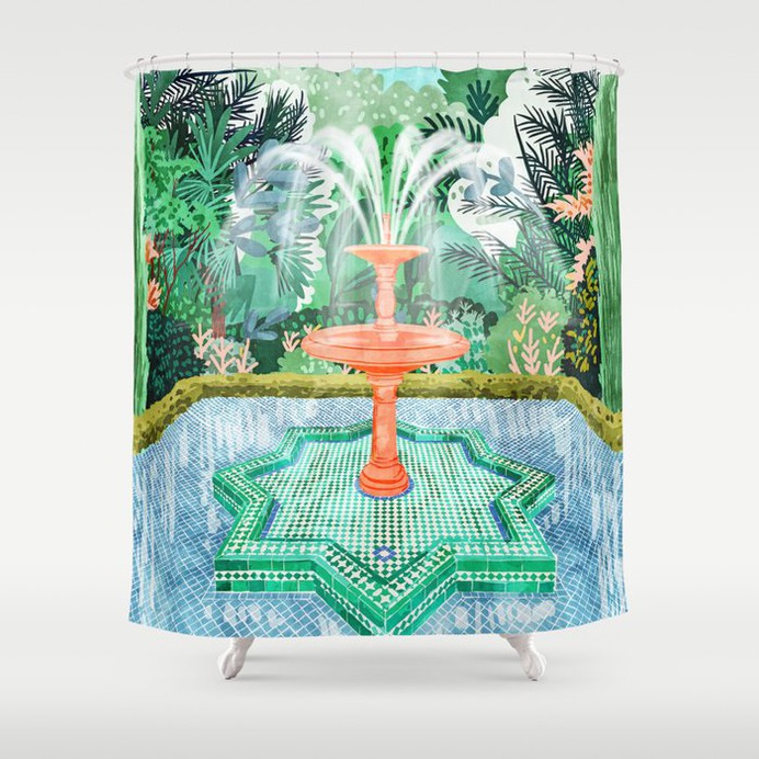 The Fountain Of Life #painting #nature Shower Curtain #homedecor #showercurtain #society6 #83oranges