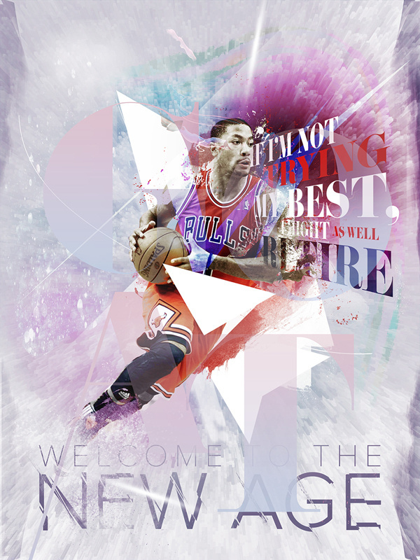 G.O.A.T / Welcome to the New Age #chicago #quote #rose #digital #bulls #art #derrick #typography