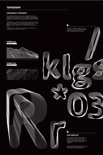 TYPOGRAPHY EXPLORING TOPOGRAPH TYPEFACE on the Behance Network #design #graphic #map #poster #topographic #typography