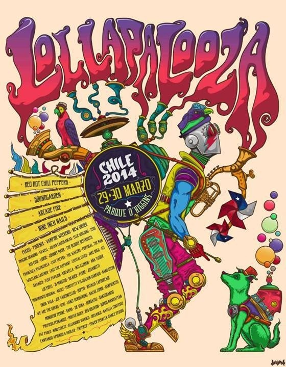 Lollapalooza 2014 #chile #poster #lollapalooza