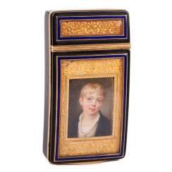 A gold box with a miniature of Napoleon II, executed by the French painter Jean-Antoine Laurent