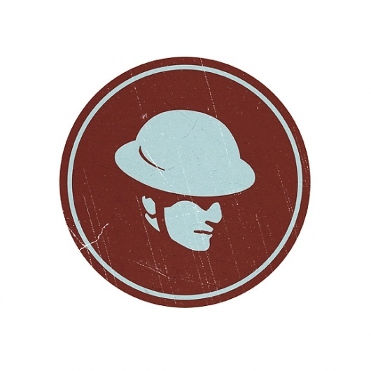 Tinhat Records on the Behance Network #logo #flood #claret