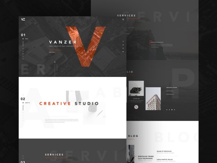 Vanzer : Free Elegant Portfolio Website