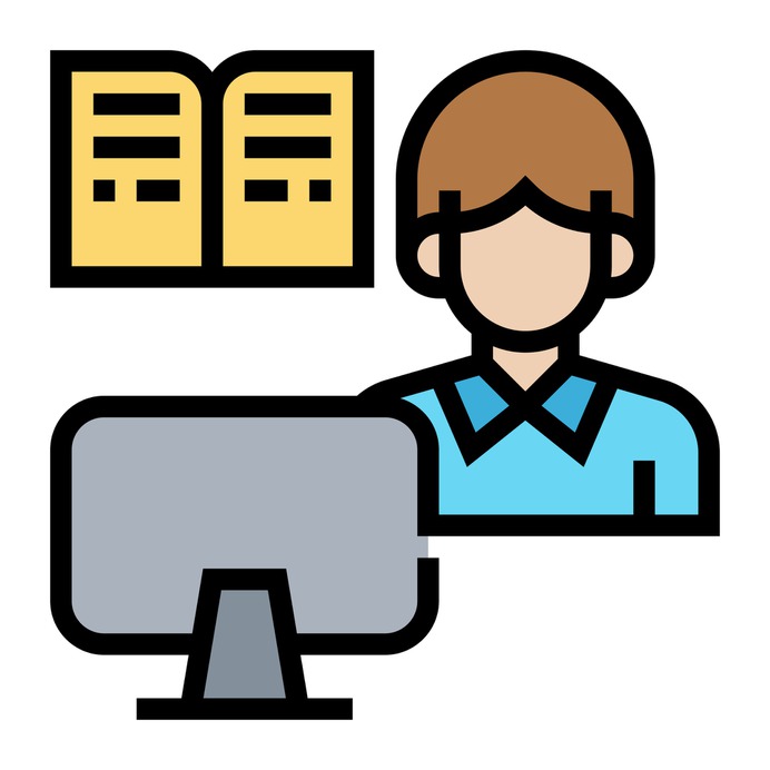 See more icon inspiration related to student, book, elearning, ui, online learning, studying, learning, electronics, education, reading, user, online, monitor and computer on Flaticon.