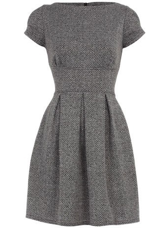 Classic Tweed Dress #classic #fashion #dress #tweed #grey