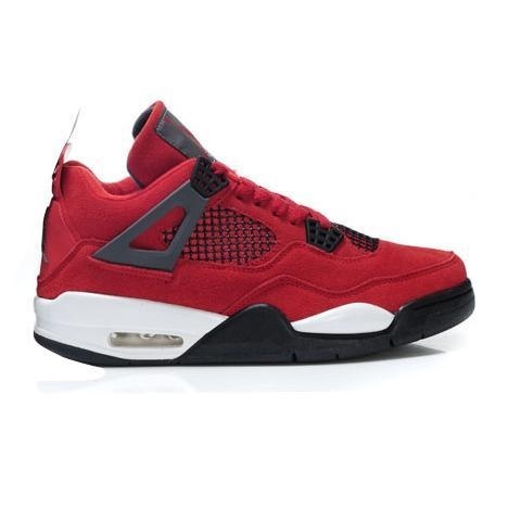 Air Jordan Retro 4 fur Chicago Bulls Red White Black Design #air #jordan #retro #fur #4