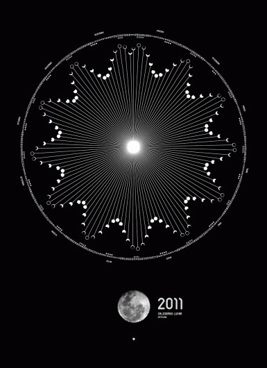 Dmtr.org 2011 / Lunar Calendar 2011 Poster #lunar #2011 #calendar #design #graphic #moon