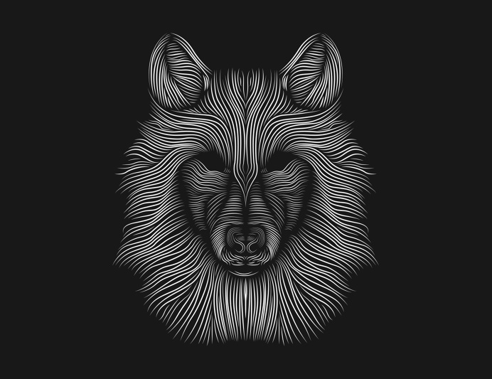 Wolf // silkscreen on Behance