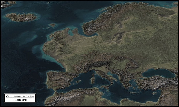 Coastlines of the Ice Age - Europe [7120x4267] [OC] : MapPorn