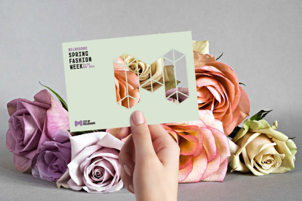 Melbourne Spring Fashion Week Concept & Guidelines on Behance #creative #white #design #guidelines #black #identity #and #fashion #logo #flowers