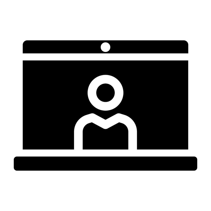 See more icon inspiration related to laptop, video conference, computer, videocall, technology and stick man on Flaticon.