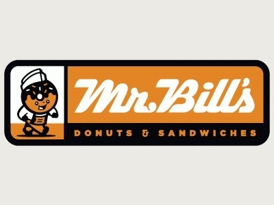 Dribbble - Mr. Bill's Donuts Logo by Clark Orr #mascot #branding #shop #vintage #donut