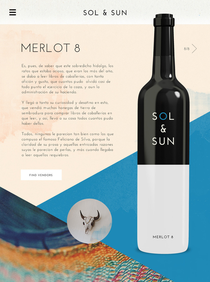 Sol & Sun - Amy Martino - Design + Art Direction #wine