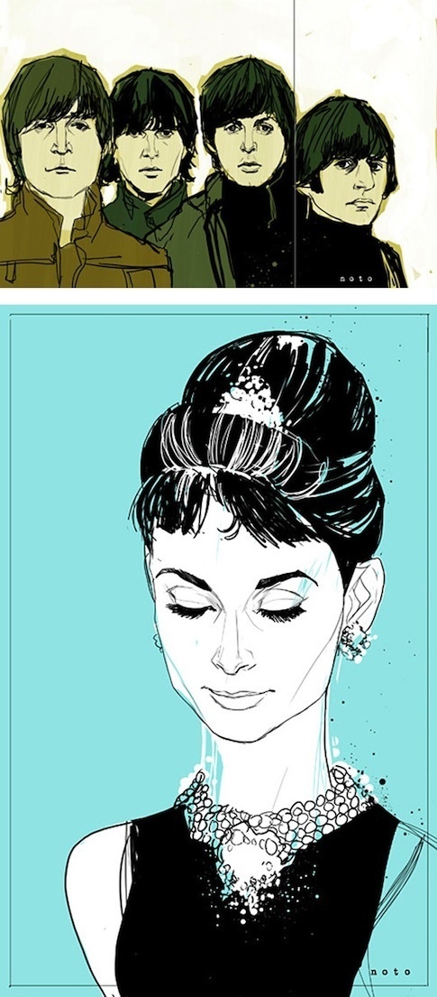 Awesome Digital Illustrations By Blaž Porenta | Elite Daily #tiffanys #illustration #portrait #audrey #sketch