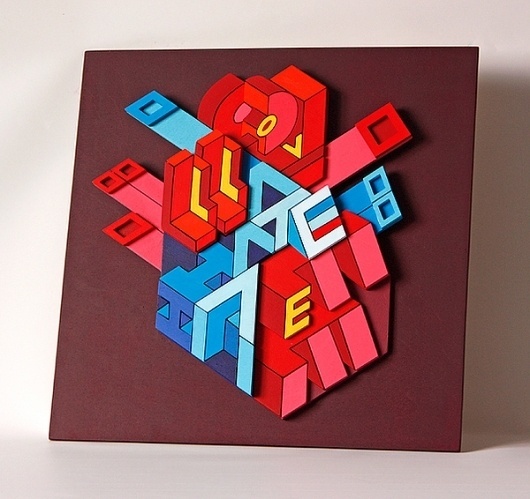 Plywood artworx @ ShockBlast #retro #futuristic #modelling #plywood #colour #typography