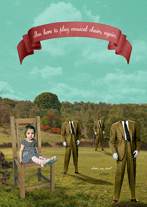 Musical Chairs #collage #vintage #art #modern