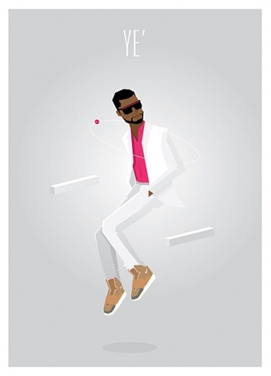 'Ye on the Behance Network #kanye #illustration #vector #minimal